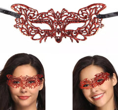 Nessiworld Red Lace Masquerade Mask No 9