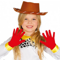 NessiWorld Red Color Children's Lycra Pantomime Gloves