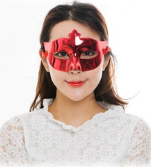 NessiWorld Red Color Costume Party Extra Shiny Ball Mask 15x10 cm