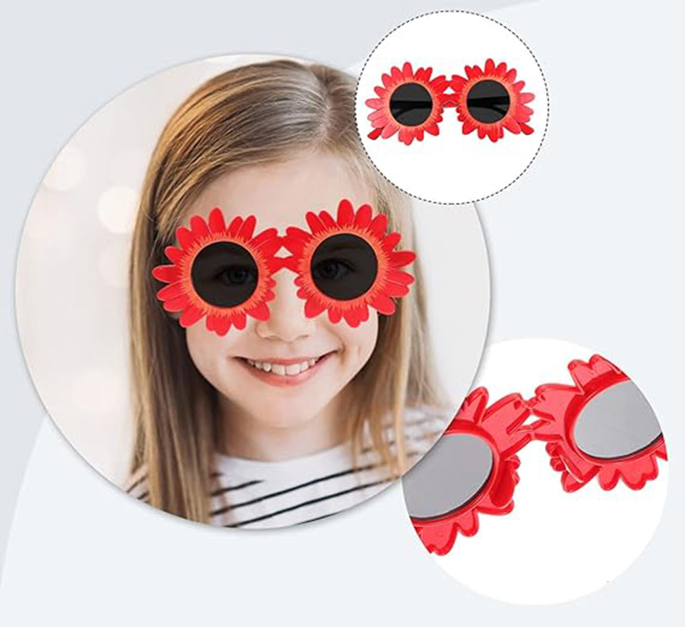 NessiWorld RedColorDaisyShapedPartyGlasses18x10cm
