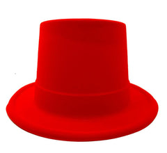 Nessiworld Red Color Plastic Nubuck Velvet Coated Felt Hat 11 cm