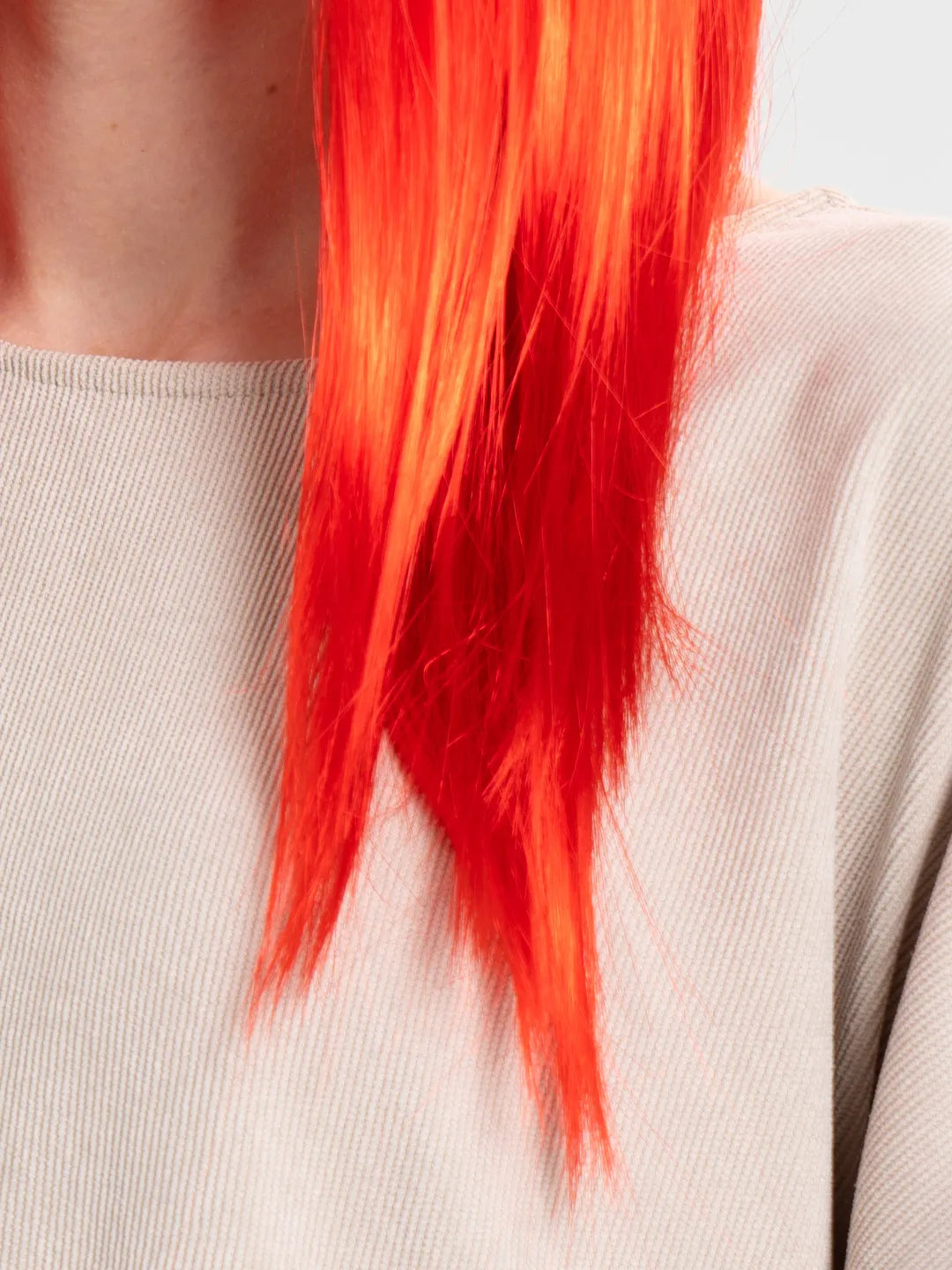 Nessiworld Red Color Long Straight Party Wig