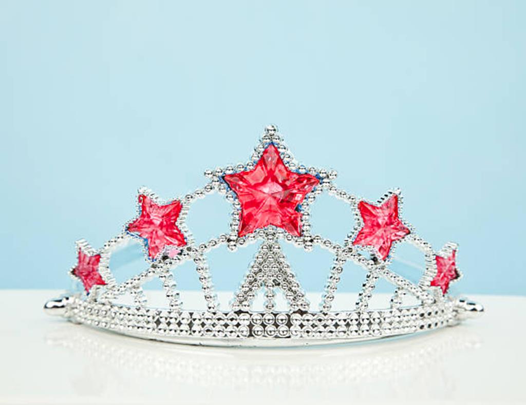 Nessiworld Red Star Stone Plastic Queen Princess Elsa Crown Child Size