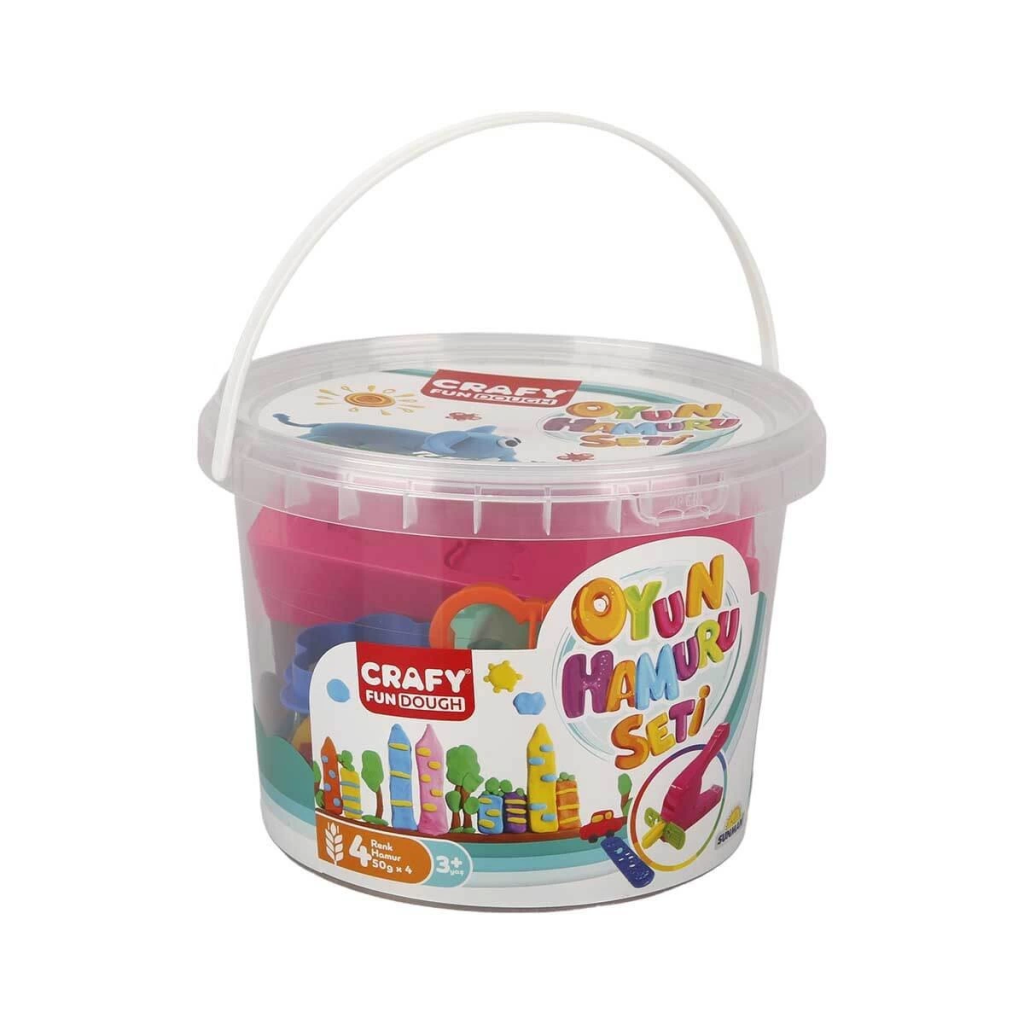 Nessiworld Bucket Play Dough Set 200 gr 17 Pieces