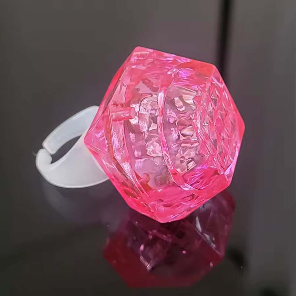 Nessiworld Crystal Design Led Glow Light 3 Mode Pink Ring 3.5 x 5 cm