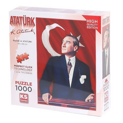 Nessiworld KS Games Ataturk and Turkish Flag Puzzle 1000 Pieces 20728