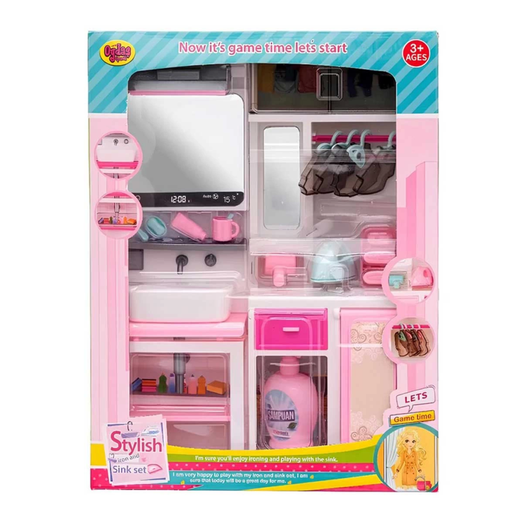 NessiWorld Kutuda 2'li Lavabo Ütü Masası Seti