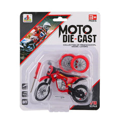 Nessiworld KZL-DS927 Motorsiklet DIY Tornavidalı 1:18 -Kızılkaya Oyuncak