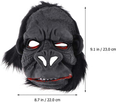 NessiWorld Latex Gorilla Mask Monkey Mask Meat Mask Orangutan Black Hair No. 1