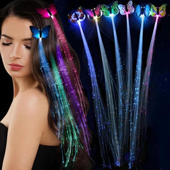 Nessiworld Led Fiber Optic Light Butterfly Hair Clip 1 Piece