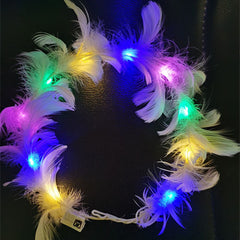 Nessiworld Led Lighted Colorful Burning 3 Functional Otrish Party Crown Colorful 12x12 cm