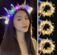 Nessiworld Led Lighted Colorful Burning 3 Functional Otrish Party Crown Colorful 12x12 cm