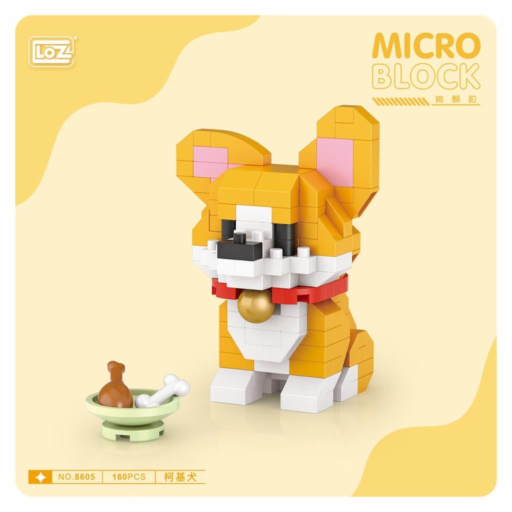 Nessiworld LZ8605 LOZ Köpek Blok Seti Mini Poşet -Vagon life