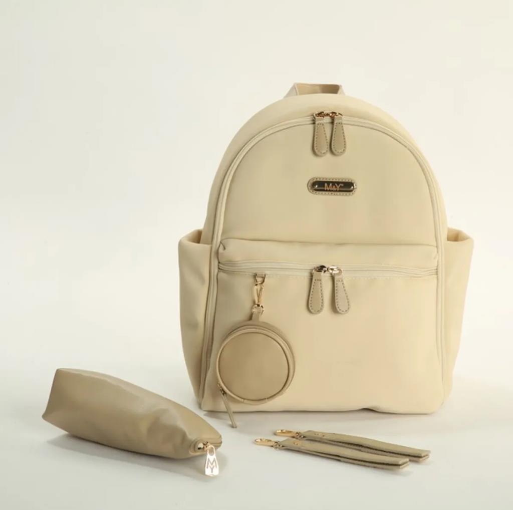 M&amp;Y Diamond Mother Baby Care Backpack 7345 Cream