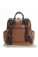 Nessiworld Holifera Leather Mother Baby Care Backpack 7260 Tan