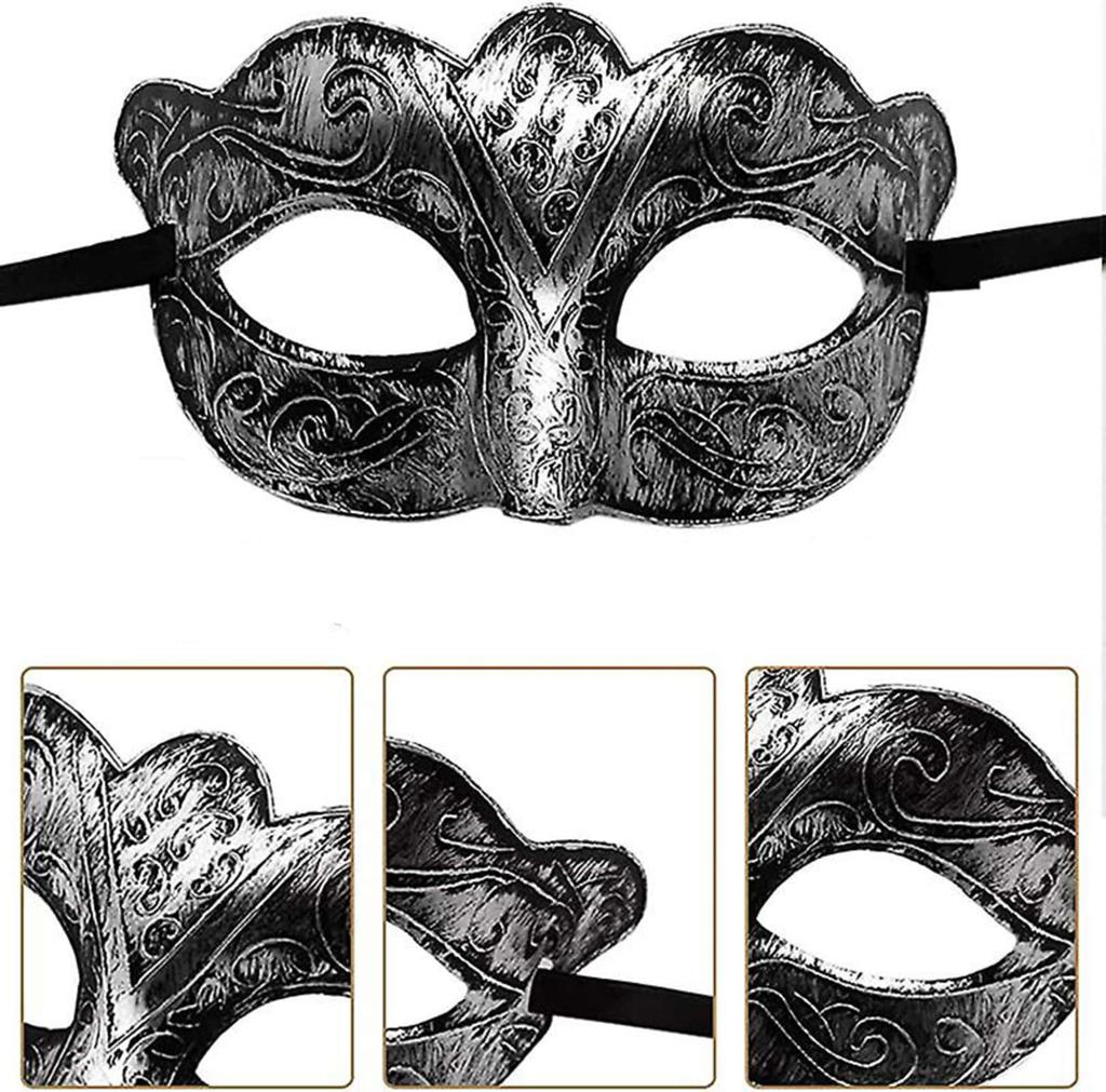 Nessiworld Masquerade Ball Antique Gray Silver Antique Mask Ball Venetian
