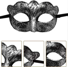 Nessiworld Masquerade Ball Antique Gray Silver Antique Mask Ball Venetian