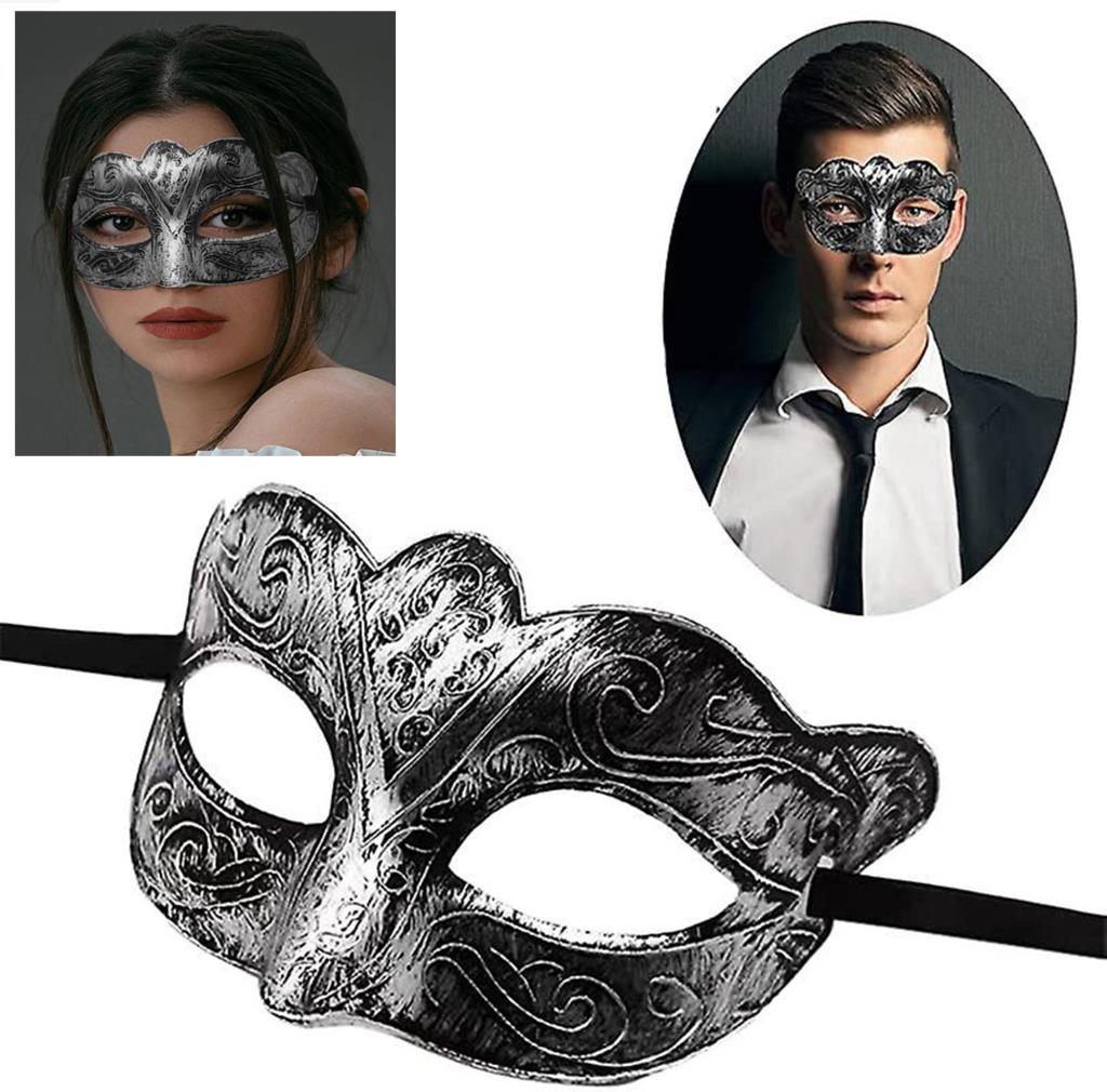 Nessiworld Masquerade Ball Antique Gray Silver Antique Mask Ball Venetian