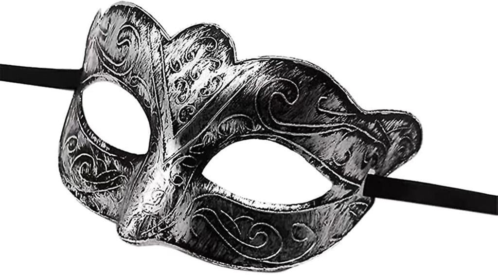 Nessiworld Masquerade Ball Antique Gray Silver Antique Mask Ball Venetian