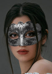 Nessiworld Masquerade Ball Antique Gray Silver Antique Mask Ball Venetian