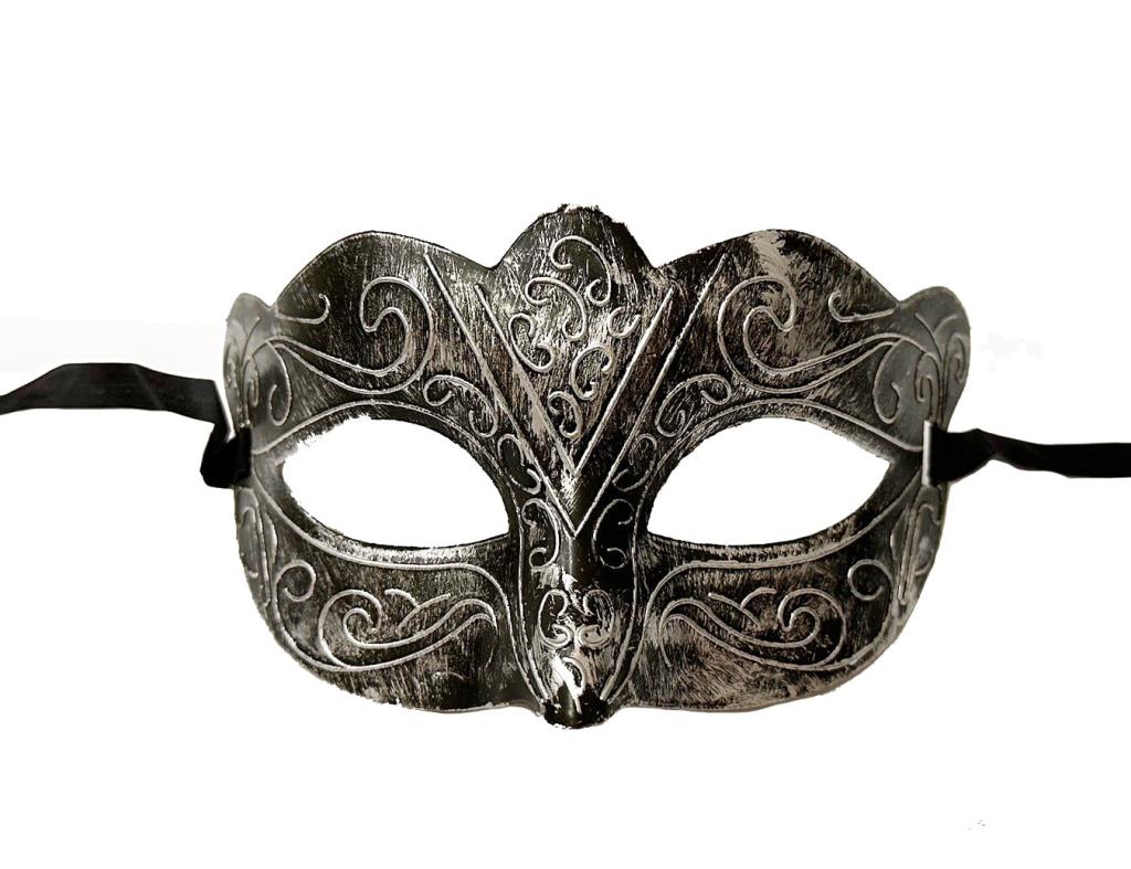Nessiworld Masquerade Ball Antique Gray Silver Antique Mask Ball Venetian