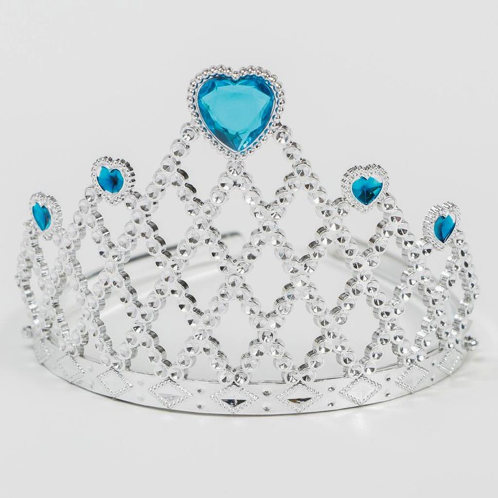 NessiWorld BlueHeartSilverColorQueenCrownPrincessCrown