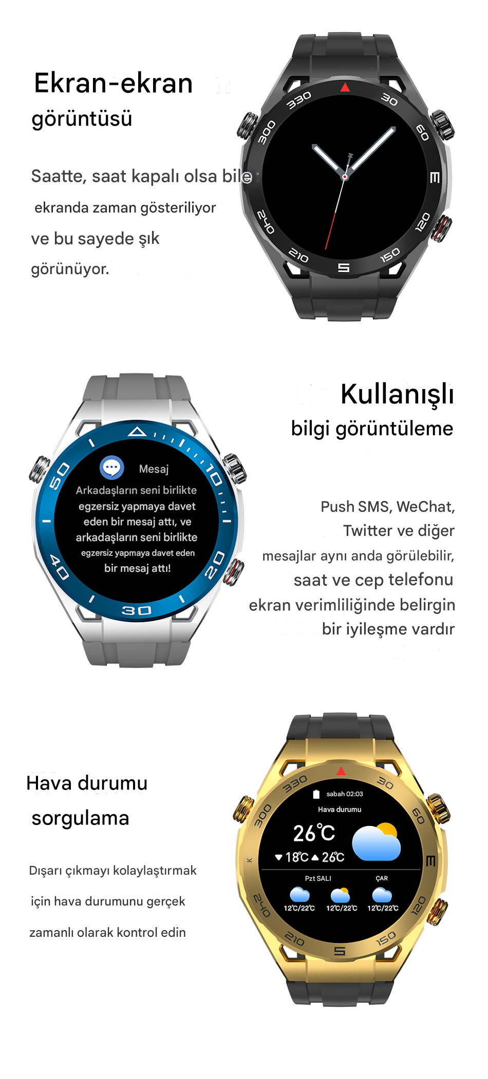 Meanyou Akıllı Saat SK4 1.62inch Dokunmatik Ekran Bluetooth Arama, Spor Modları, Sağlık Takibi - MeanYou