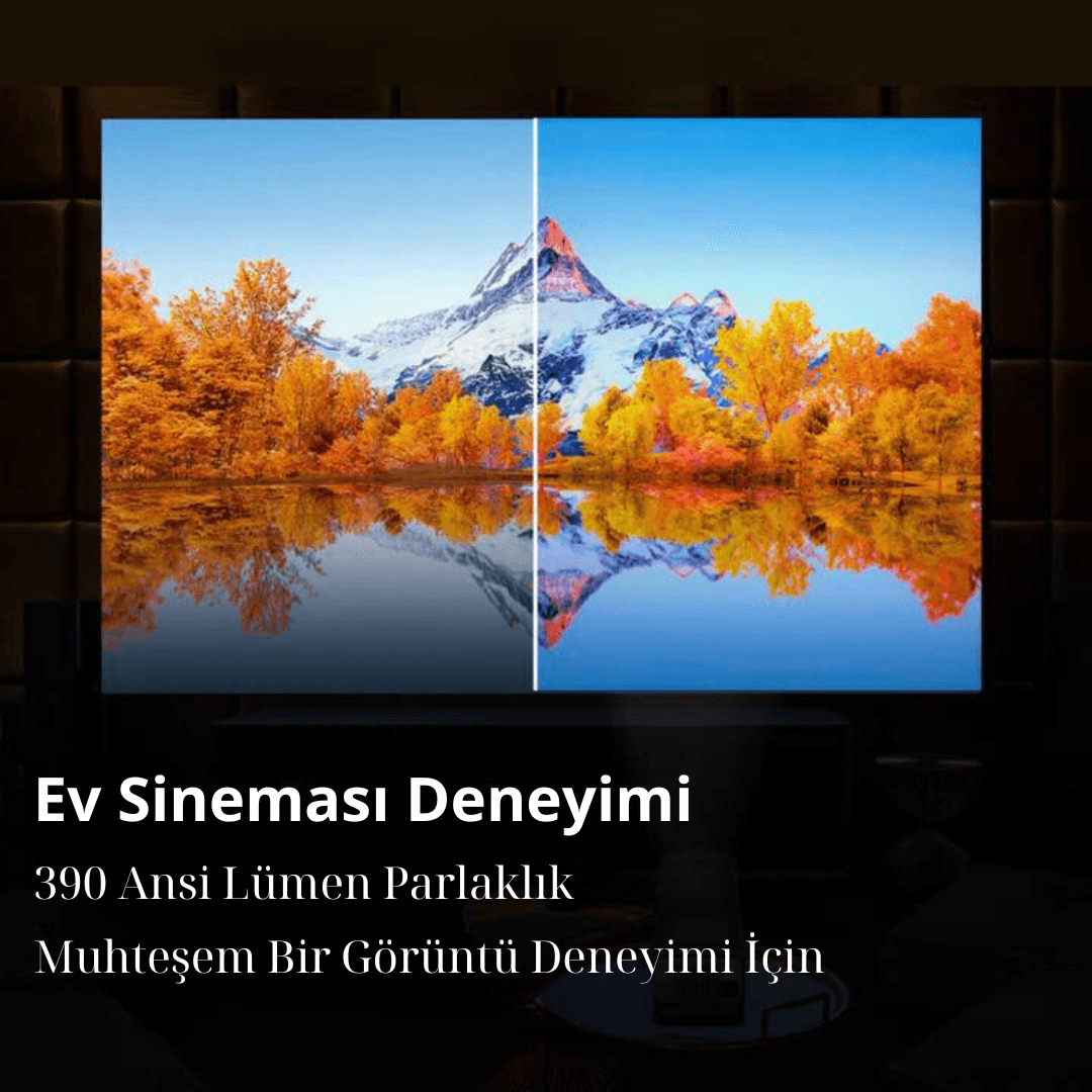 Meanyou 4K Ev Sineması Siyah Projektörü - MeanYou