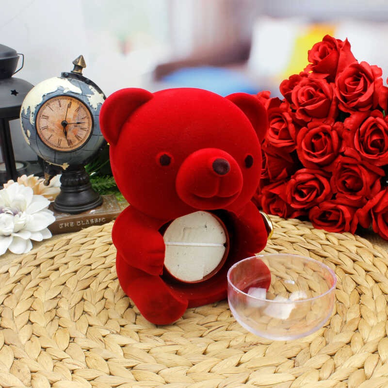 Meanyou Ayıcık Kutulu Kalp Kolye - MeanYou