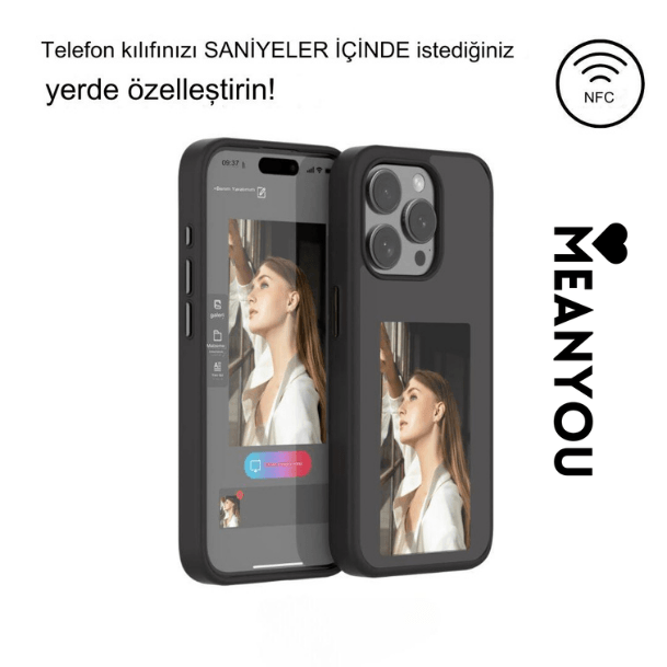 Meanyou E-ink NFC Telefon Kılıfı iPhone 15-14-13 - MeanYou