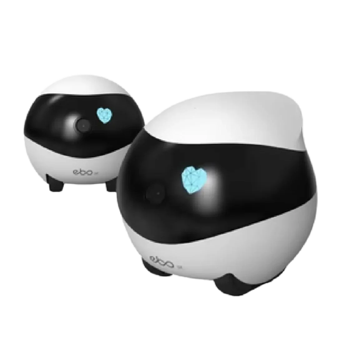 Meanyou Hareketli Ev Kamerası Ebo Güvenlik Kamerası Robotu 1080p Otomatik Şarj, Gece Görüşü, Evcil Hayvan/Yaşlı/Bebek İçin Kablosuz Kamera, Çift Yönlü Konuşma, Uygulama Kontrolü - MeanYou