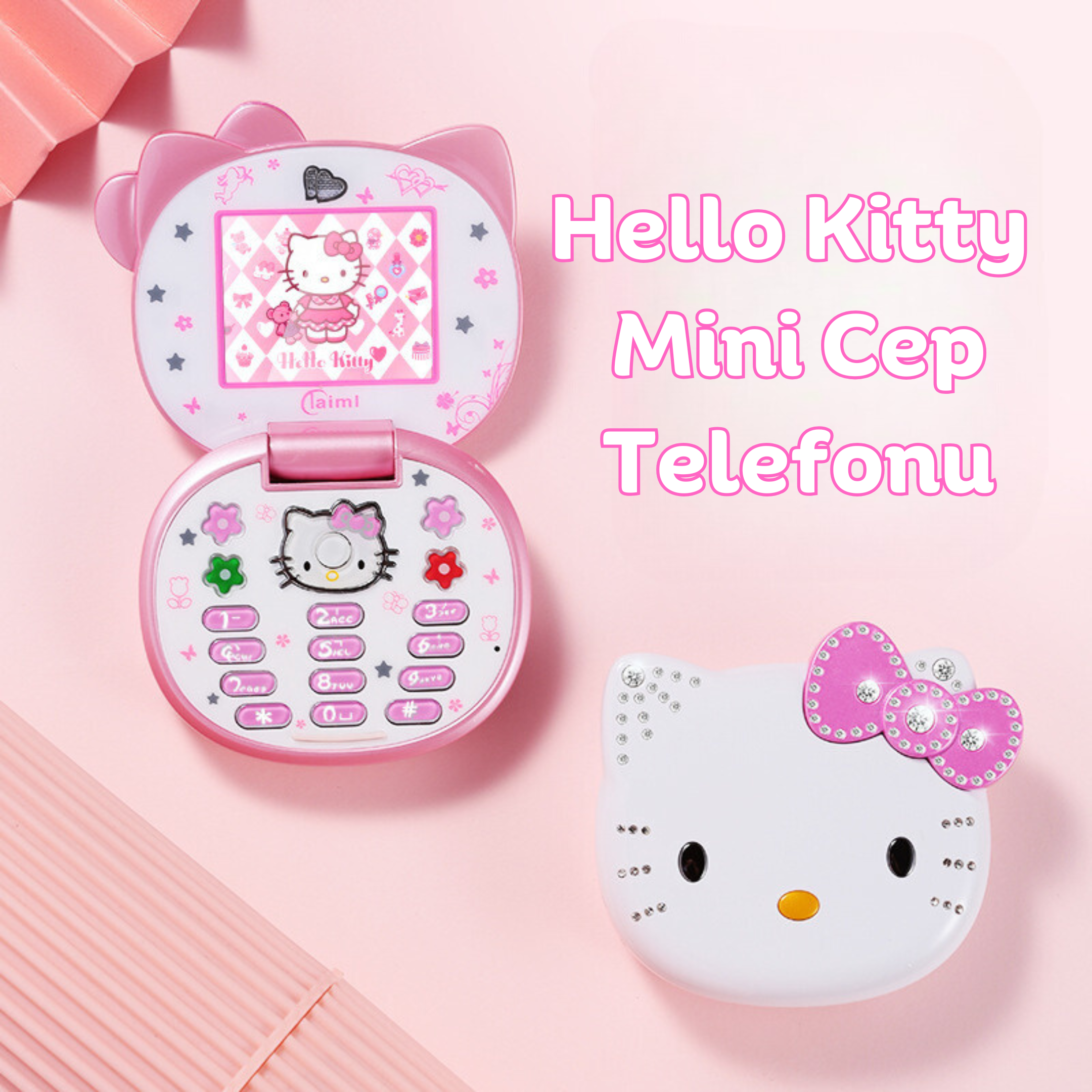 Meanyou Hello Kitty Mini Cep Telefonu - MeanYou