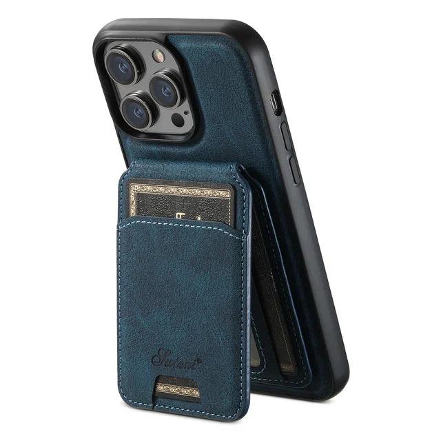Meanyou Manyetik MagSafe Kart Cüzdanlı 2in1 Deri iPhone ve Samsung Telefon Kılıfı - MeanYou