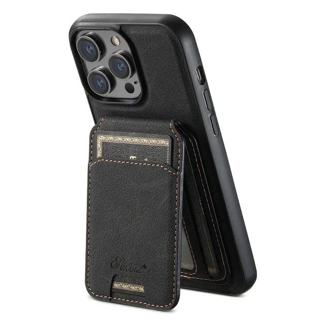 Meanyou Manyetik MagSafe Kart Cüzdanlı 2in1 Deri iPhone ve Samsung Telefon Kılıfı - MeanYou