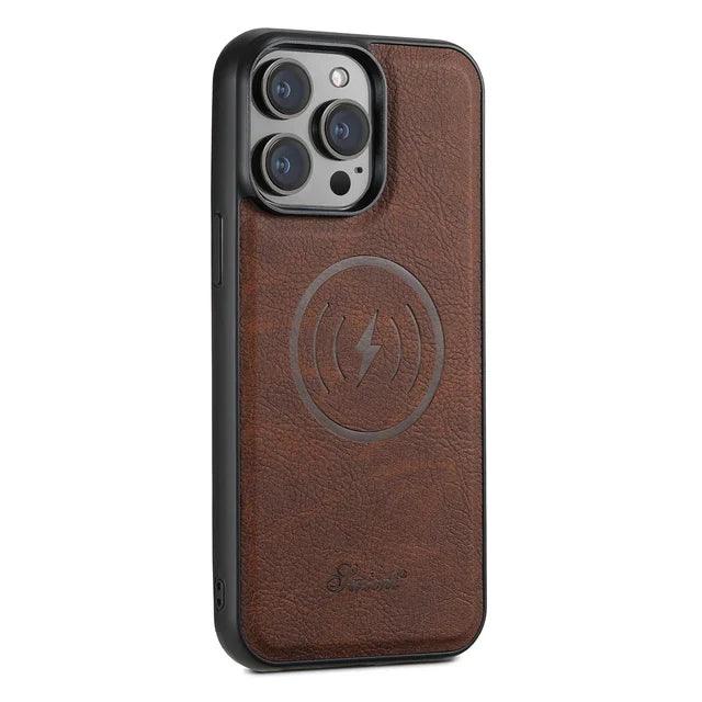 Meanyou Manyetik MagSafe Kart Cüzdanlı 2in1 Deri iPhone ve Samsung Telefon Kılıfı - MeanYou