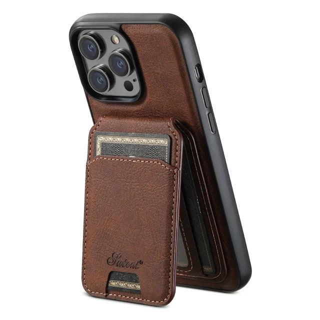 Meanyou Manyetik MagSafe Kart Cüzdanlı 2in1 Deri iPhone ve Samsung Telefon Kılıfı - MeanYou
