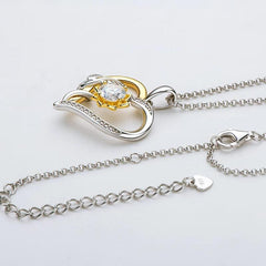 Meanyou Moissanite Çiçekli Kalp Kolye - MeanYou