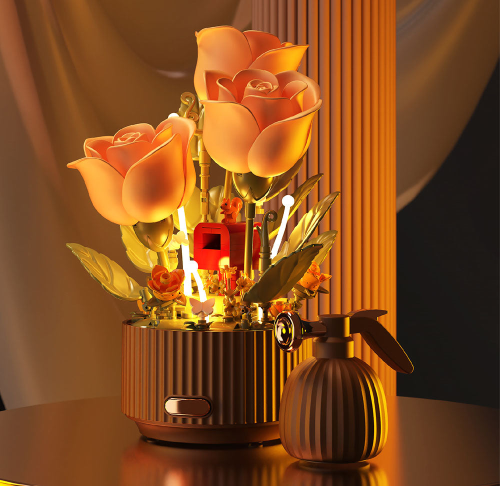 Meanyou Sihirli Çiçek Açan Lego – Hareketli Çiçek Buketi Seti - MeanYou