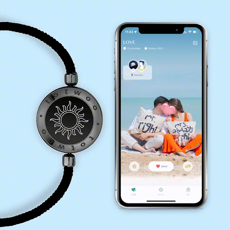 Meanyou Uzak Mesafe Bileklik Milano Halatı Totwoo - MeanYou