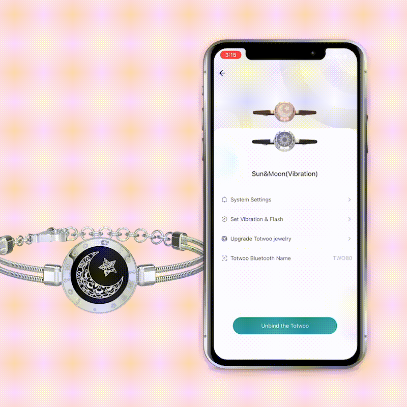 Meanyou Uzak Mesafe Titreşimli Çift Bileklik - MeanYou
