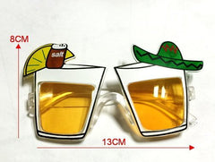 Nessiworld Mexican Hat Tequila Party Glasses Gold Color