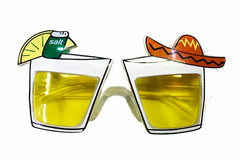 Nessiworld Mexican Hat Tequila Party Glasses Gold Color