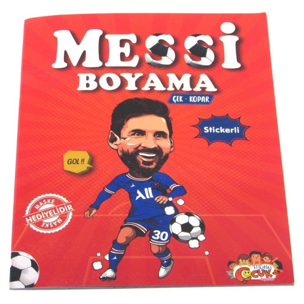 Nessiworld Messi Sticker Mask Coloring Book