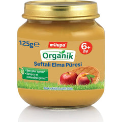 Nessiworld Milupa Organic Peach Apple Puree Jar Food 125 Gr
