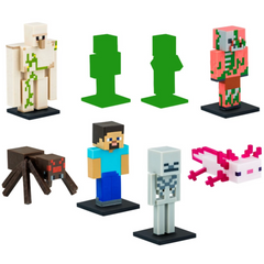 Figurine 3D Minecraft Nessiworld, tête de stylo Toppeez, 8 pièces