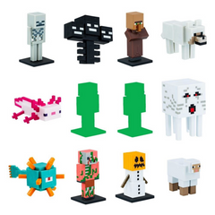 Figurine 3D Minecraft Nessiworld Toppeez, coffret de luxe de 12 pièces