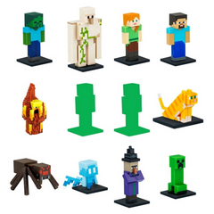 Figurine 3D Minecraft Nessiworld Toppeez, coffret de luxe de 12 pièces