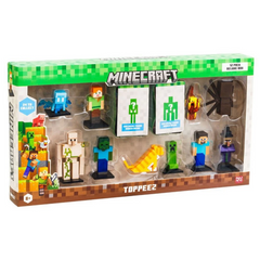 Figurine 3D Minecraft Nessiworld Toppeez, coffret de luxe de 12 pièces