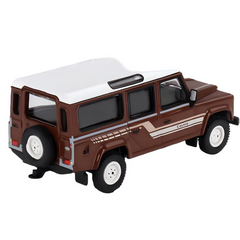 Nessiworld Mini GT 1/64 Land Rover Defender 110 1985 County Station Wagon Brun roux