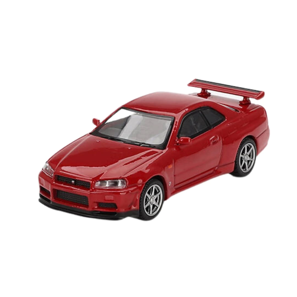 Nessiworld Mini GT 1/64 Nissan Skyline GT-R (R34) V-SPEC Rouge actif